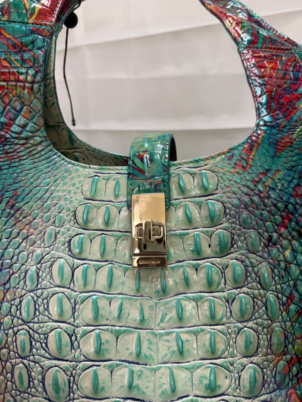 Brahmin Carla Dream Quantum Purse nwt bag turquoise new - Picture 2 of 14